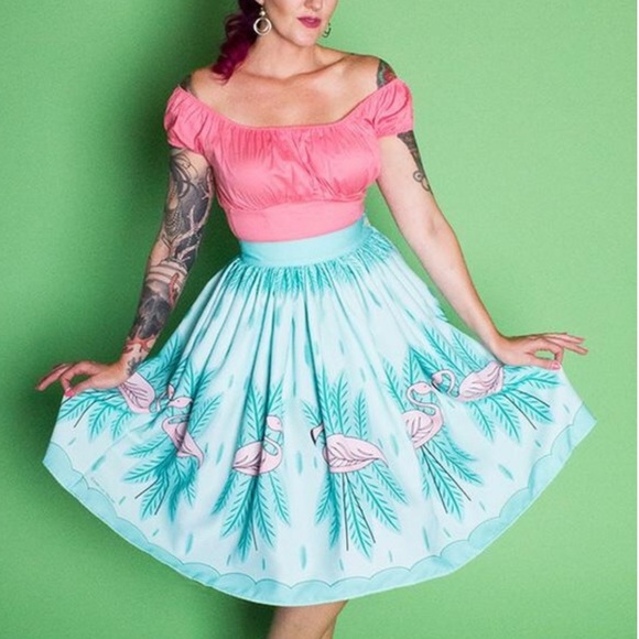 Denialle Von Fitch Dresses & Skirts - Denialle Von Fitch A-line flamingo skirt